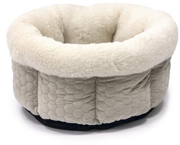 Karlie Liegebett Velvet, Katzenkörbe, Polyester, Beige, 45x45x23 cm
