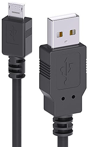 Mellbree 2M USB Charging Cable for Xbox One/One S/One X/Elite Controller, Compatible with PS4/PS3, Black, 2m, Male-to-Male, Fast Charge & Sync, Durable, 1 Pack