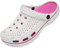 Unisex Mujer Hombre Zuecos de Verano Sandalias de Playa Respirable Zapatos de Jardín Zapatillas de Piscina con Plantilla Ergonómica, Suave para los pies, Blanco, 38/39 EU (260)