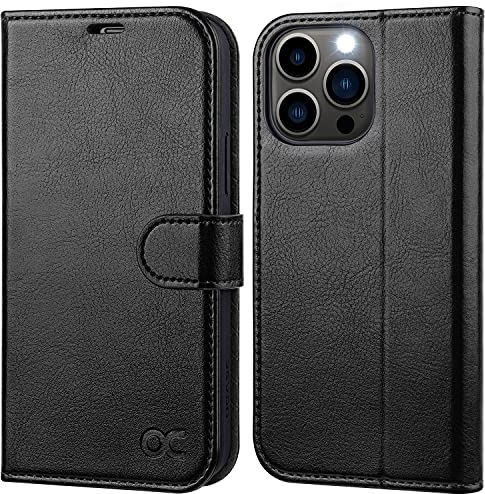 OCASE Custodia iPhone 13 Pro Max, Cover iPhone 13 Pro Max Interno TPU Antiurto Portafoglio [RFID Blocking] [Carta Fessura] [Supporto Stand] Custodie in Pelle per iPhone 13 Pro Max 6,7 - Nero