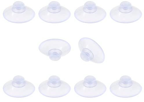 Qjaiune Saugnäpfe für Glastisch, 20 mm, Gummi-Saugnäpfe ohne Haken, Anti-Kollisionssaugnäpfe, transparente Saugnäpfe, Schreibtisch-Saugnäpfe für Möbel, 10 Stück
