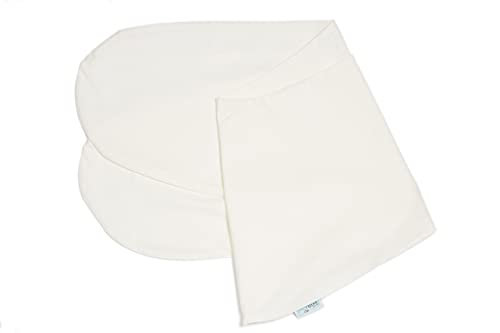 pic Bear Ersatzbezug für Stillkissen - hochwertige anschmiegsame Jersey Baumwolle für Lagerungskissen - Seitenschläferkissen - Classic 190 cm - Uni Ivory beige