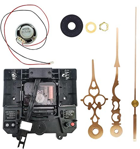 LOVIVER -Pendeluhrwerk, mit Zeigern, geräuschloser Mechanismus, Kits, Zubehör, Spieluhr, Herstellung von Teilen für die Reparatur, benutzerdefinierte, Stil g
