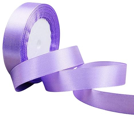 Helles Lila Satinband Dekoband Stoffband,20mm x 23m/Rolle Satinbänder Geschenkbänder Geschenkband Schleifenband Ribbon für Hochzeit,Valentinstag,Geburtstag Geschenke,DIY Handwerk,Sträuße Verpackung