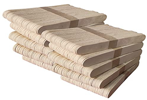 Netuno 600 palitos de madera naturales 11,4 cm lisos sin astillas para manualidades espátulas y palillos tipo helado