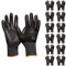 Gebol Micro Flex Touch 12er Set | Arbeitshandschuhe mit Touchfunktion | leichte Schutzhandschuhe mit Feingefühl | Damen und Herren | Größe M (Gr 8) | Schwarz | 12 Paar Multipack