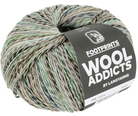 Lang Yarns - Footprints 0004 türkis braun blau 100 g