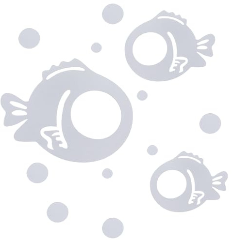 Milisten Acryl Spiegel Wandaufkleber Fisch Design Wandtattoo Badezimmer | Acryl Spiegel Wandtattoo mit Fisch- und Blasenmotiv für Badezimmer, Wohnzimmer und Schlafzimmer als dekorative Wandgestaltung