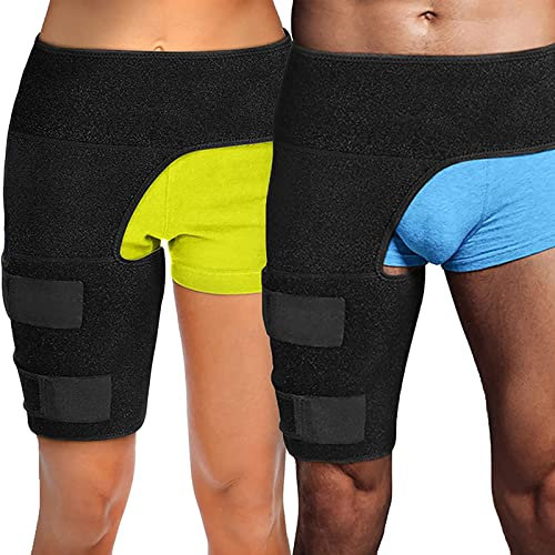 Manchon de compression pour hanche et cuisse pour soulager la douleur sciatique, les douleurs des jambes, les hanches, les sciatiques, les quadriceps, les tensions musculaires, les articulations, les