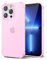 Svanove for iPhone 13 Pro Max Case Clear, Transparent Jelly Protective Silicone Phone Case with Design for Women Girly Cute Simple, Thin Slim Fit Soft Flexible TPU Shockproof Bumper, Clear Pink