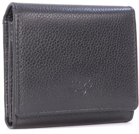 Gigi - Leder - Geldbeutel aus Leder, Geldbörse, Damenbörse - Giovanna 4285 - Schwarz