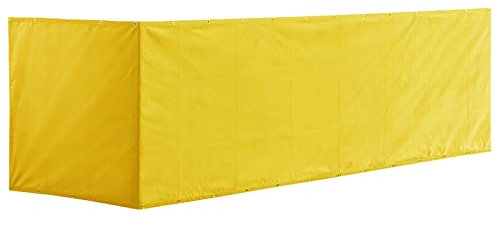 Timizi Balkon Sichtschutz 80x100cm, Blickdichte Balkon-Verkleidung Winddicht UV-Beständig Reißfest Seitensichtschutz für Balkongeländer Terrasse & Garten. - Gelb