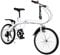 20 6-Gang Faltrad Klappfahrrad Klapprad Folding FahrräDer Faltbare Erwachsene City Bike Faltbares Einstellbar Unisex Damen Herren Geeignet FüR Stadt Camping Sport Outdoor Radfahren Pendeln Weiß