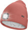 ATNKE LED Mütze mit Licht,Wiederaufladbare USB 4 LED Beleuchtete Laufmütze Extrem Heller Lampe Winter Warme Gefüttertes Fleece Stricken Mütze für Herren und Damen Geschenke/Bean Paste Powder