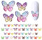 3D Nagel Charms, 100 Stück Nagel Art Charms Süßer Salon Nail Art Zubehör, Harz Schmetterlings Nagelanhänger Für Nägel DIY Handyhülle Dekoration Nagelschmuck(50 große, 50 kleine)
