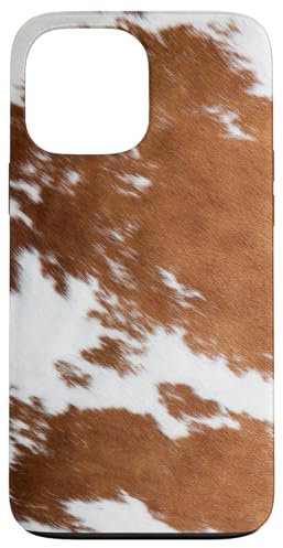 Brown Spots Cow Hide Skin Pattern Farm Animal Lover Graphic Case for iPhone 13 Pro Max