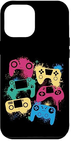 Custodia per iPhone 12 Pro Max Controller Videogiochi Colorati