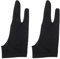 QUARKZMAN 2pcs Guante de Dibujo para Artistas para Tableta de Dibujo Digital, Guante de Arte para Mano Derecha/Izquierda, Pequeño 8 x 3 Negro