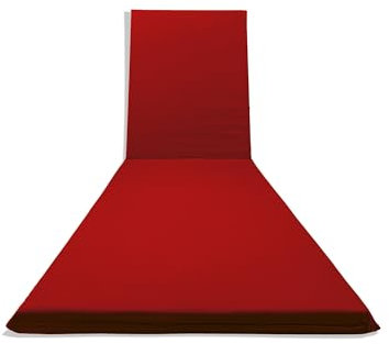 Il Tuo Artigiano Design Cuscino per Lettino prendisole Idorepellente e Sfoderabile - Materassino per Sdraio Mare Relax 190x60 cm, spessore 6 cm (Rosso)