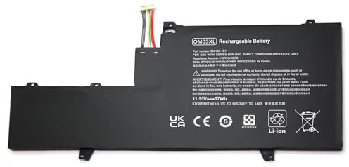 FESTAS® 11.55V 57Wh OM03XL Laptop Ersatz Akku für HP EliteBook x360 1030 G2 Serie 863167-1B1 863176-171 863280-855 HSTNN-I04C HSTNN-IB70 HSTNN-IB7O 1GY29PA 1GY30PA 1GY31PA