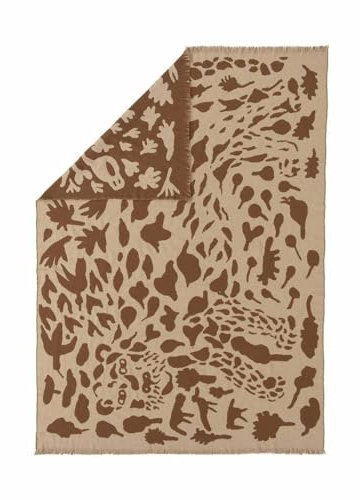 Iittala Decke Oiva aus 80% Wolle, 20% Polyester in der Farbe braun, Maße: 180x130cm, 1061495