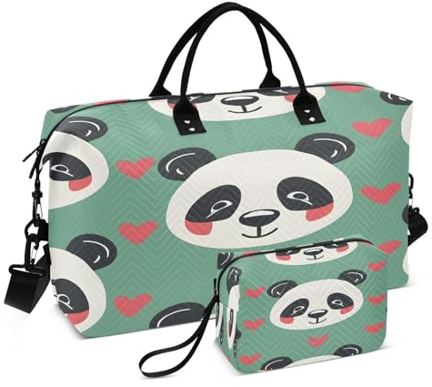 Panda Reisetasche für Damen und Herren, Turnbeutel mit Aufbewahrungstasche, Wochenendtasche, Handgepäcktasche für Reisen, Reisen, Fitnessstudio, Yoga, panda, Einheitsgröße, Reisetasche
