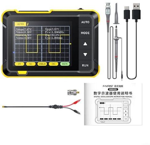 DSO 152 Handheld Small Oscilloscope, Portable Digital Oscilloscope for Waveform Measurement, 200KHz Bandwidth (OPTION)
