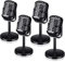 Corghd Lot de 4 microphones vintage pour décoration de table Noir