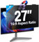 GUDTEKE Magnetic Computer Privacy Screen 27 inch, 9H Hanging Privacy Screen for Computer Monitor for 16:9 Monitor, Acrylic HD Eye Protection Anti Glare Blue Light Filter