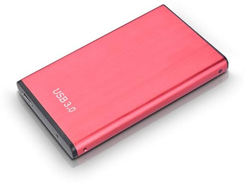 Disque dur externe, portable, 500 Go, format de poche, disque dur de sauvegarde de données externe, disque dur USB 3.0 (rouge)