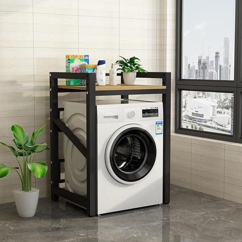 JGJSQYY Meuble étagère de Rangement Dessus Machine à Laver,Kit d'empilage pour Lave-Linge et Sèche-Linge à Chargement Frontal,3 Hauteurs Réglables