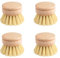 Tabanzhe Wooden Washing Up Brushes-4PCS Replacement Brush Heads for Bamboo Dish Brush Scrubber Brushes Interchangeable Soft Bristle Refills for Washing and Cleaning