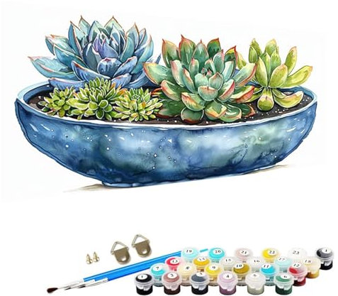 Numéro d’Art petit format – Loisir créatif Plante Kit de peinture par numéros – Activité détente et créative Pot à Fleurs – Version française Peintures Acryliques Peinture NuméRo 90x180cm T-Y5