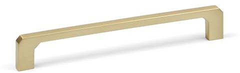 160mm Brushed Brass Cut Corners Handle