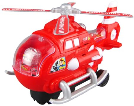 Milisten Electric Helicopter Toy with Led Lights and Music for Kids Boys and Girls Interactive Flying Children’s Toy Indoor Play
