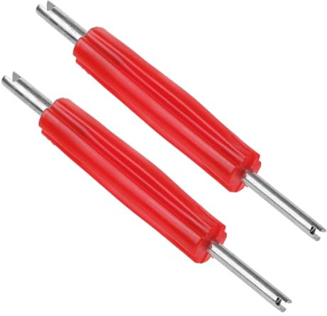 VINTORKY 2 pièces Outil de Dépose de Noyau de Valve Double Tête pour Pneus et Climatisation Outil Réparation Auto et Portable Compatible avec Divers Noyaux de Valve