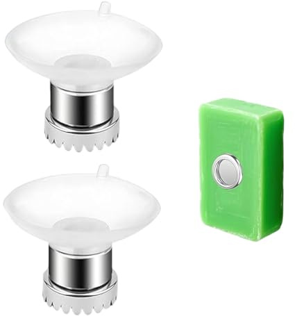 Jabonera magnética, de acero inoxidable, para baño y cocina, 2 unidades