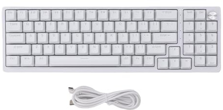 XUMIUZIY Mechanische Gaming -Tastatur, 78 Tasten RGB RGB Back Lit. Blue Switch Wired USB -Tastatur mit Multimedia -Steuerknopf für PC -Laptop -Spielearbeiten (White)