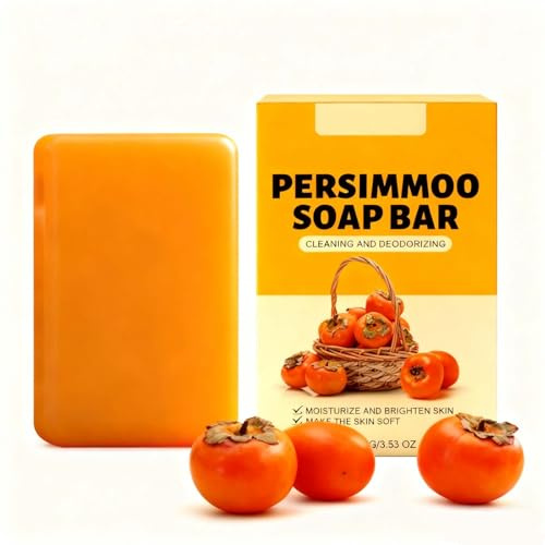 Natürliche Deodorant Persimmon Bar Seife, Körpergeruch Eliminator, für Körpergeruch Kontrolle, feuchtigkeitsspendende für alle Hauttypen, Deodorant Körper Gesicht Bar für alte Menschen riechen (1PCS)