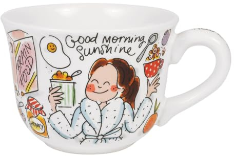 Blond Amsterdam Becher Goodmorning Sunshine, 350ml | Keramik, Even Bijkletsen Design, Für Kaffee & Haferbrei, Mikrowellengeeignet, Handwäsche empfohlen
