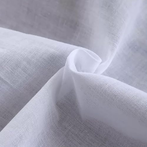 Stoff Meterware 100% Baumwollstoff 1 M x 150 cm - Weiß | Stoffe Zum Aus Reine Baumwolle Fabric Futterstoff Dekostoff Textilien Basteln Stickerei Nähen Material Kleidung
