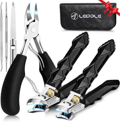 2026 Toenail Clippers for Thick Nails, Professional Nail Clipper Set | Super Sharp Fingernail Cutter with Catcher,Podiatrist Toe Nail Clippers Kit Gifts for Seniors,Men & Women