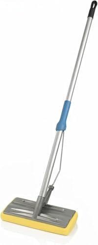 Self Wringing Sponge Mop | Heavy-Duty Floor Cleaning Mop with Built-In Wringer | Absorbent & Durable Sponge Head | Easy-to-Use Telescopic Handle | Ideal for Kitchen, Bathroom & Hardwood Floors