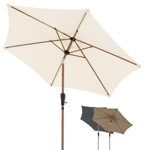 Doppler City Wood Balkonschirm, Mittelmast, 250 cm in verschiedenen Farben