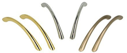 Möbelgriff Schubladengriff Küchengriff Griff Lochabstand 96mm Diverse Farben (Vernickelt)