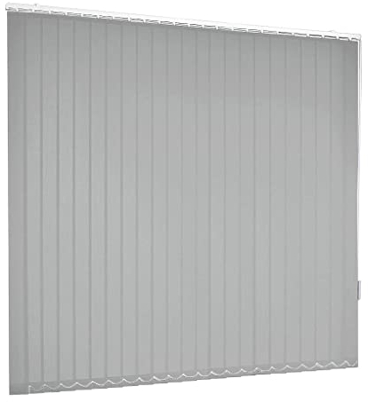 Lamellenvorhang Vertikaljalousie Grau Hellgrau Lamellen Fenster Rollo Breite 100-250 cm Höhe 150-250 cm Vorhang Flächenvorhang Schiebevorhang Streifenvorhang blickdicht halbtransparent (200 x 200 cm)