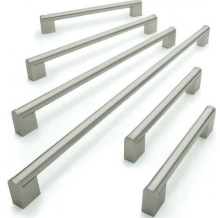 Tirador de acero inoxidable cepillado para armarios y cajones de cocina, barra Boss
