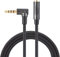 CableCreation Audio Verlängerung 50cm, 3,5mm TRRS-Audio-Stereokabel(Stecker auf Buchse), Rechtwinkliges HiFi-Zusatzkabel mit versilbertem Kupfer, 24K vergoldet (mikrofonkompatibel), 50cm