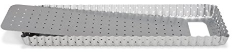 patisse 03582 Moule à Tarte rectangulaire Fond Amovible perforé INPA.03582, Argenté