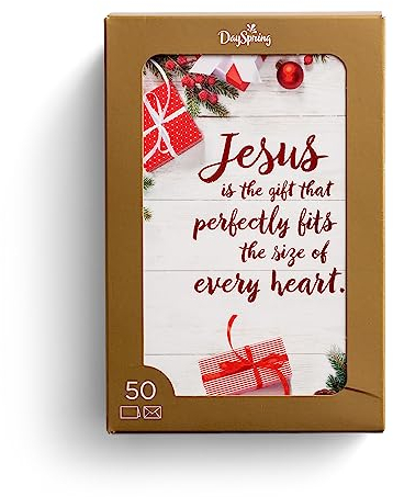 DaySpring KJV Weihnachtskarten mit Aufschrift Jesus is the Gift, 50 Stück